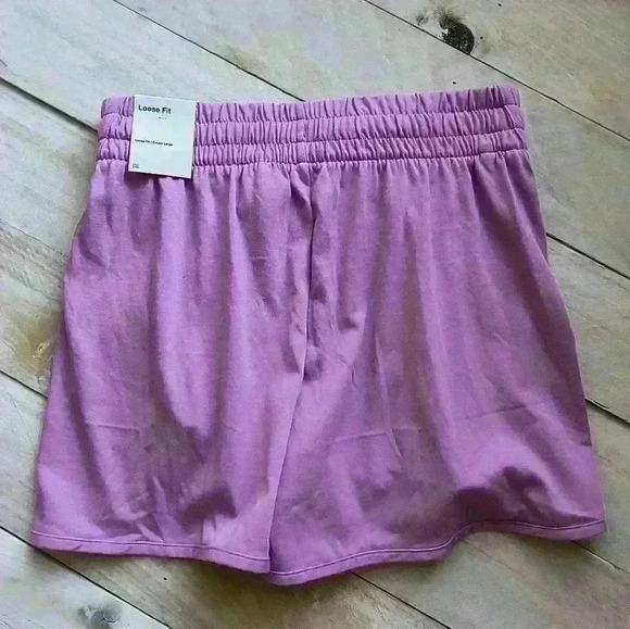 NWT Nike Girls Shorts Dri Fit Loose Fit High Waisted Woven Training Purple Large - Picture 2 of 5